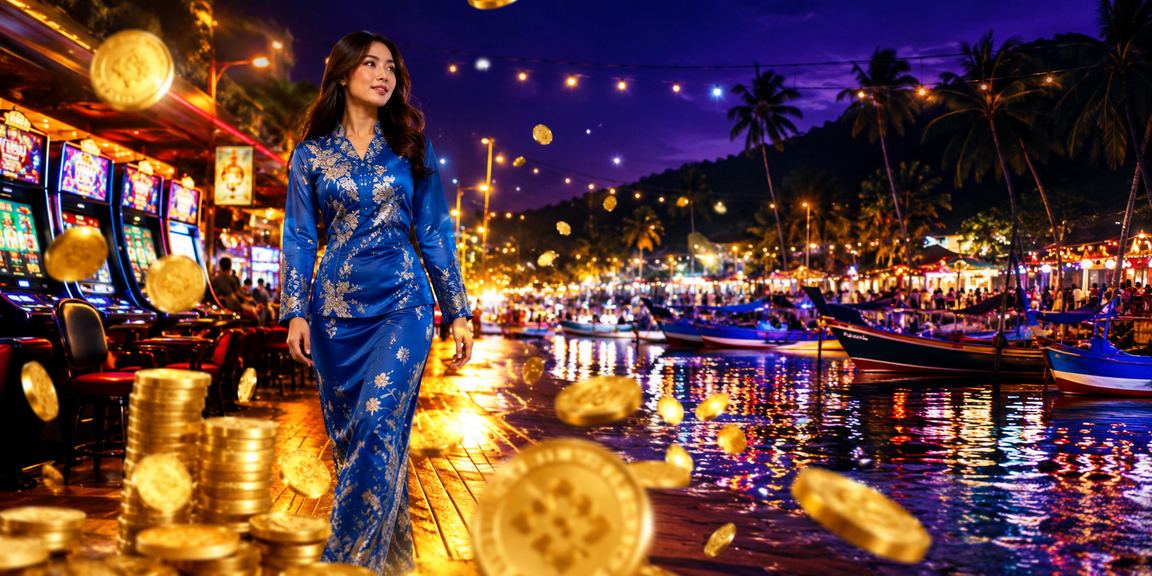 Pemain berbaju kurung menyemak odds pertaruhan di resort Langkawi bersama livesport88
